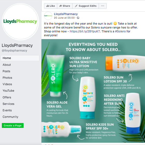 LP Facebook Solero